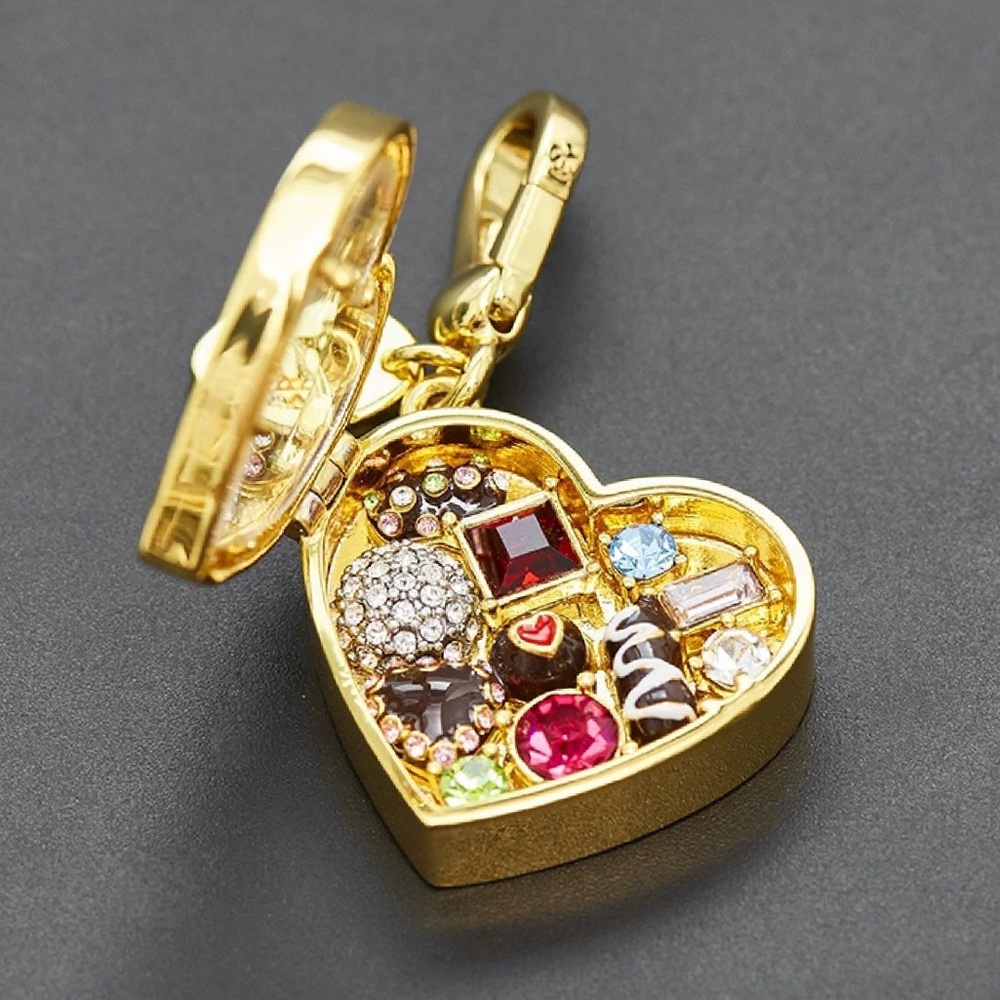 NWOT AUTHENTIC Juicy Couture Limited Edition Heart Box of Chocolates Charm